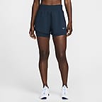 ★★Nike★★ Dry Fit One Mid Rise 3 Inch Two-in-One Shorts W Women's Nike One Dri-Fit Mid Rise 3 in Brief Lined Shorts